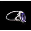Image 2 : 2.05ct Tanzanite and Diamond Ring - 14KT White Gold
