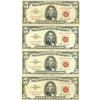 Image 1 : 1963 $5 Red Seal Bill Lot of 4