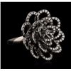 Image 2 : 18KT Black Gold 1.44ctw Diamond Ring