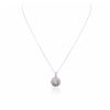Image 1 : 14KT White Gold 0.91ctw Diamond Pendant With Chain