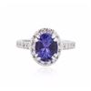 Image 1 : 14KT White Gold 2.95ct Tanzanite and Diamond Ring