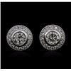 Image 1 : 14KT White Gold 1.75ctw Diamond Earrings