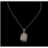 Image 1 : 14KT White Gold 1.34ctw Diamond Pendant With Chain