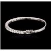 Image 2 : 14KT White Gold 3.00ctw Diamond Bangle Bracelet