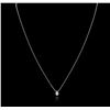 Image 1 : 14KT White Gold 0.30ct Diamond Solitaire Necklace