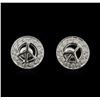 Image 1 : 0.30ctw Diamond Stud Earrings - 14KT White Gold
