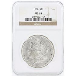 1886 NGC MS63 Morgan Silver Dollar