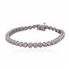 Image 1 : 14KT White Gold 3.02ctw Diamond Tennis  Bracelet