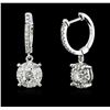 Image 2 : 14KT White Gold 1.03ctw Diamond Earrings