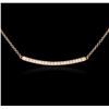 Image 2 : 14KT Rose Gold 0.84ctw Diamond Necklace