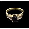 Image 1 : 1.14ct Black Onyx and Diamond Ring - 14KT Yellow Gold