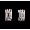 Image 1 : 14KT White Gold 0.20ctw Diamond Earrings