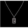 Image 1 : 3.00ctw Black Diamond Pendant With Chain - SILVER