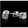 Image 2 : 14KT White Gold 0.94ctw Diamond Solitaire Earrings
