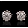 Image 1 : 14KT White Gold 1.31ctw Diamond Stud Earrings