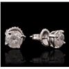Image 2 : 14KT White Gold 1.31ctw Diamond Stud Earrings