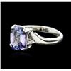 Image 2 : 14KT White Gold 2.08ct Tanzanite and Diamond Ring