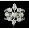 Image 1 : 14KT White Gold 1.29ctw Diamond Ring