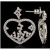 Image 2 : 14KT White Gold 1.90ctw Diamond Earrings