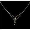 Image 1 : 0.07ctw Diamond Necklace - 14KT Yellow Gold