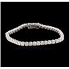 Image 1 : 14KT White Gold 7.22ctw Diamond Tennis Bracelet