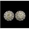 Image 1 : 18KT White Gold 1.36ctw Diamond Stud Earrings