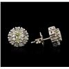 Image 2 : 18KT White Gold 1.36ctw Diamond Stud Earrings