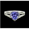 Image 1 : 14KT White Gold 1.72ct Tanzanite and Diamond Ring
