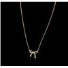 Image 2 : 14KT Rose Gold Bow Necklace
