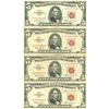Image 1 : 1963 $5 Red Seal Bill Lot of 4