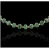 Image 2 : 14KT Yellow Gold 37.26ctw Emerald and Diamond Necklace