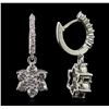 Image 2 : 14KT White Gold 2.66ctw Diamond Earrings
