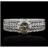 Image 1 : 18KT White Gold 1.58ctw Diamond Ring