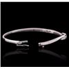 Image 3 : 14KT White Gold 0.80ctw Diamond Bangle Bracelet