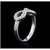 Image 3 : 14KT White Gold 0.43ctw Diamond Ring