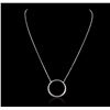 Image 1 : 18KT White Gold 1.00ctw Diamond Pendant With Chain