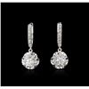 Image 1 : 14KT White Gold 1.24ctw Diamond Earrings