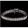 Image 1 : 26.35ctw Diamond Tennis Bracelet - 14KT White Gold
