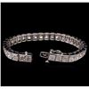 Image 3 : 26.35ctw Diamond Tennis Bracelet - 14KT White Gold