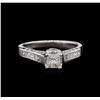 Image 1 : 0.90ctw Diamond Ring - 14KT White Gold
