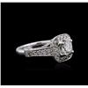 Image 2 : 14KT White Gold 1.63ctw Diamond Ring