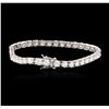 Image 2 : 14KT White Gold 7.60ctw Diamond Tennis Bracelet