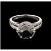 Image 1 : 2.09ctw Black Diamond Ring - 14KT White Gold