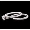 Image 3 : 0.55ctw Diamond Wedding Ring Set - 14KT White Gold