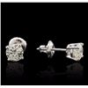 Image 1 : 14KT White Gold 1.19ctw Diamond Solitaire Earrings