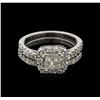 Image 1 : 1.50ctw Diamond Wedding Ring Set - 14KT White Gold