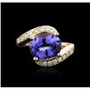 Image 1 : 14KT Yellow Gold 4.49ct Tanzanite and Diamond Ring