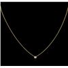 Image 1 : 14KT Yellow Gold 0.09ct Diamond Solitaire Necklace