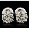 Image 1 : 14KT White Gold 1.34ctw Diamond Solitaire Earrings