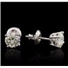 Image 2 : 14KT White Gold 1.34ctw Diamond Solitaire Earrings